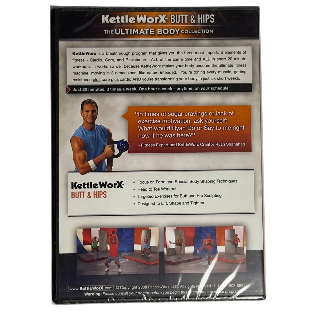 Kettle WorX Butt and Hips: Kettlebell Workout Fitness DVD - Picture 2 of 3